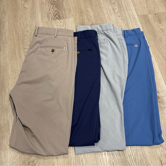 Lot Of 4 Peter Millar Golf Pants Crown Crafted 36 x 32Nylon Spandex